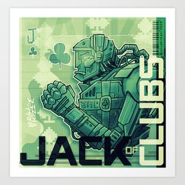 Jack of Clubs - Royal Robots Series 1 Art Print