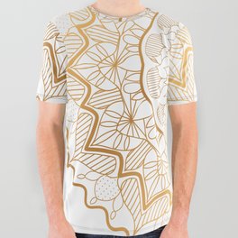 Luxury gold mandala All Over Graphic Tee