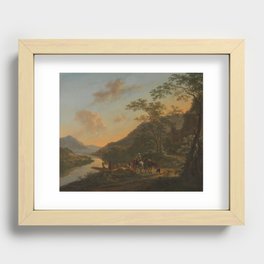 Italian Landscape with Ferry, Jan Both, c. 1652 Recessed Framed Print
