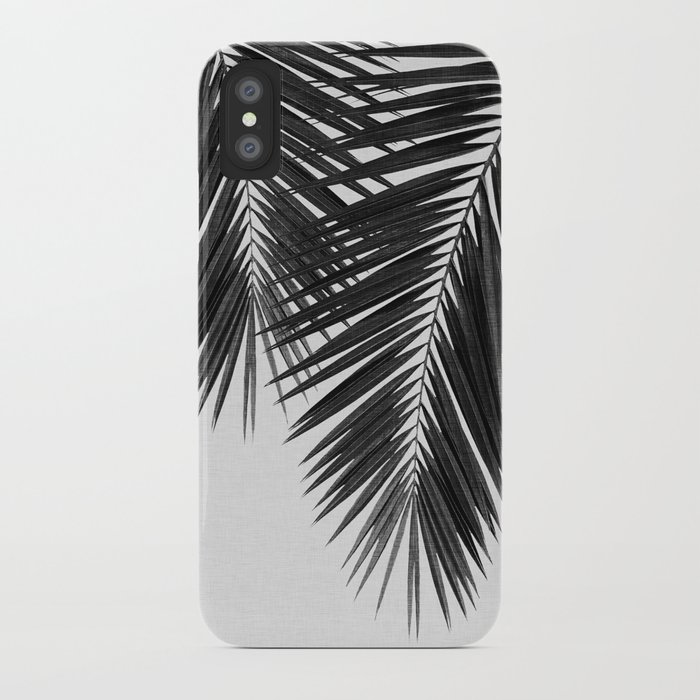 palm leaf black & white ii iphone case
