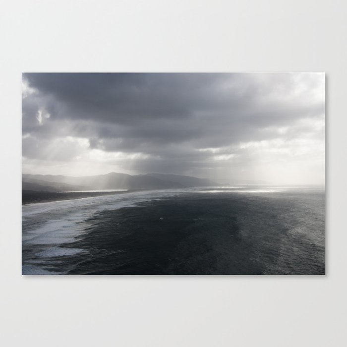 over the oregon ocean Canvas Print