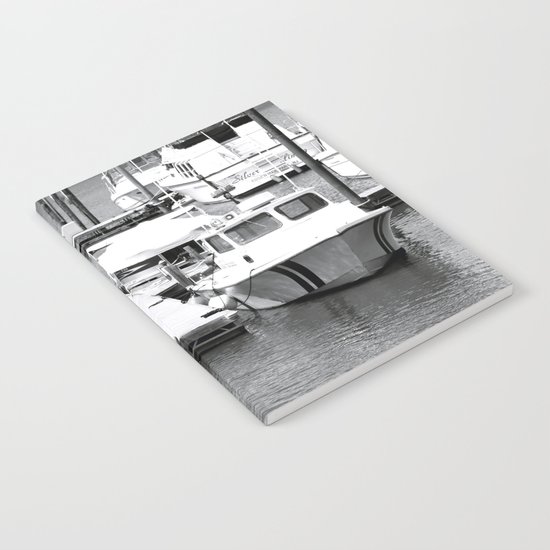 Boats BW Notebook