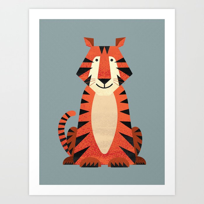 Whimsy Tiger Art Print
