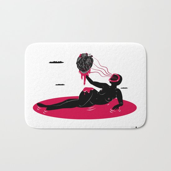 heart you Bath Mat