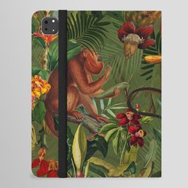 Vintage & Shabby Chic - Green Monkey Banana Jungle iPad Folio Case