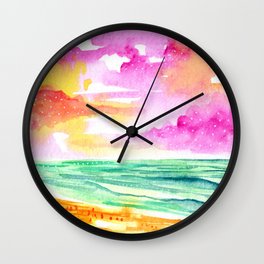 Lively Seascape I Wall Clock