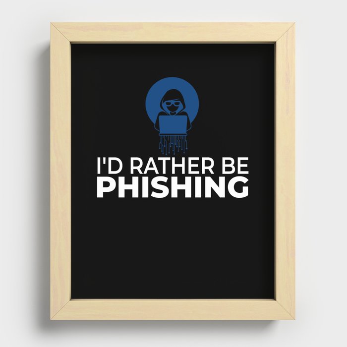 Password Hacker Phishing Computer Hacking Recessed Framed Print