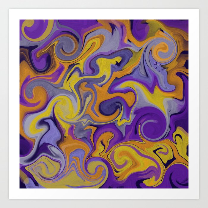 Lilac Swirl Art Print