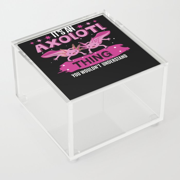 Axolotl Thing Walking Fish Cartoon Kawaii Axolotl Acrylic Box