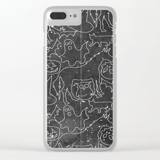 Halloween Spook Unicorn V02 Clear iPhone Case