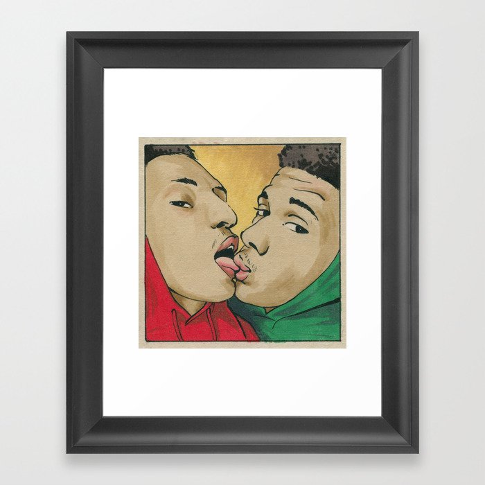 Hoodie Kisses Framed Art Print