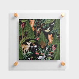 Winter Forest Animals Floating Acrylic Print