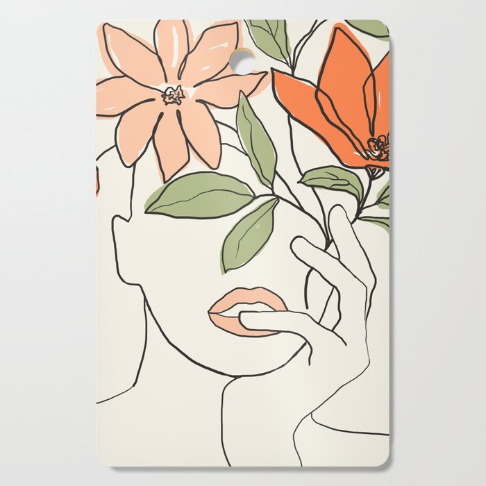 Color Blooming Line Cutting Board