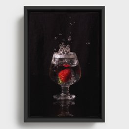 Still Life - Strawberry Splash Framed Canvas