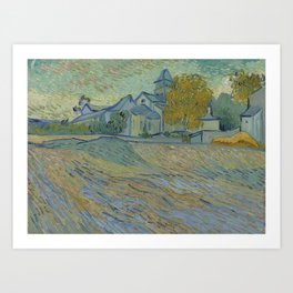 Vincent van Gogh Vue de Lasile et de la Chapel Art Print | Blue, Monet, Impressionist, Gogh, Starrynight, Vincent, Emidye20, Postimpressionism, Matisse, Moon 
