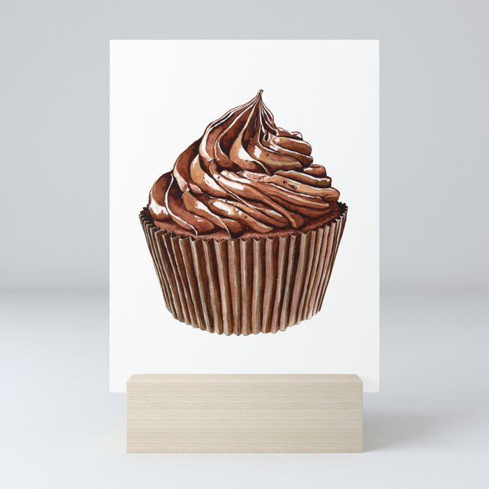 Chocolate Cupcake Mini Art Print