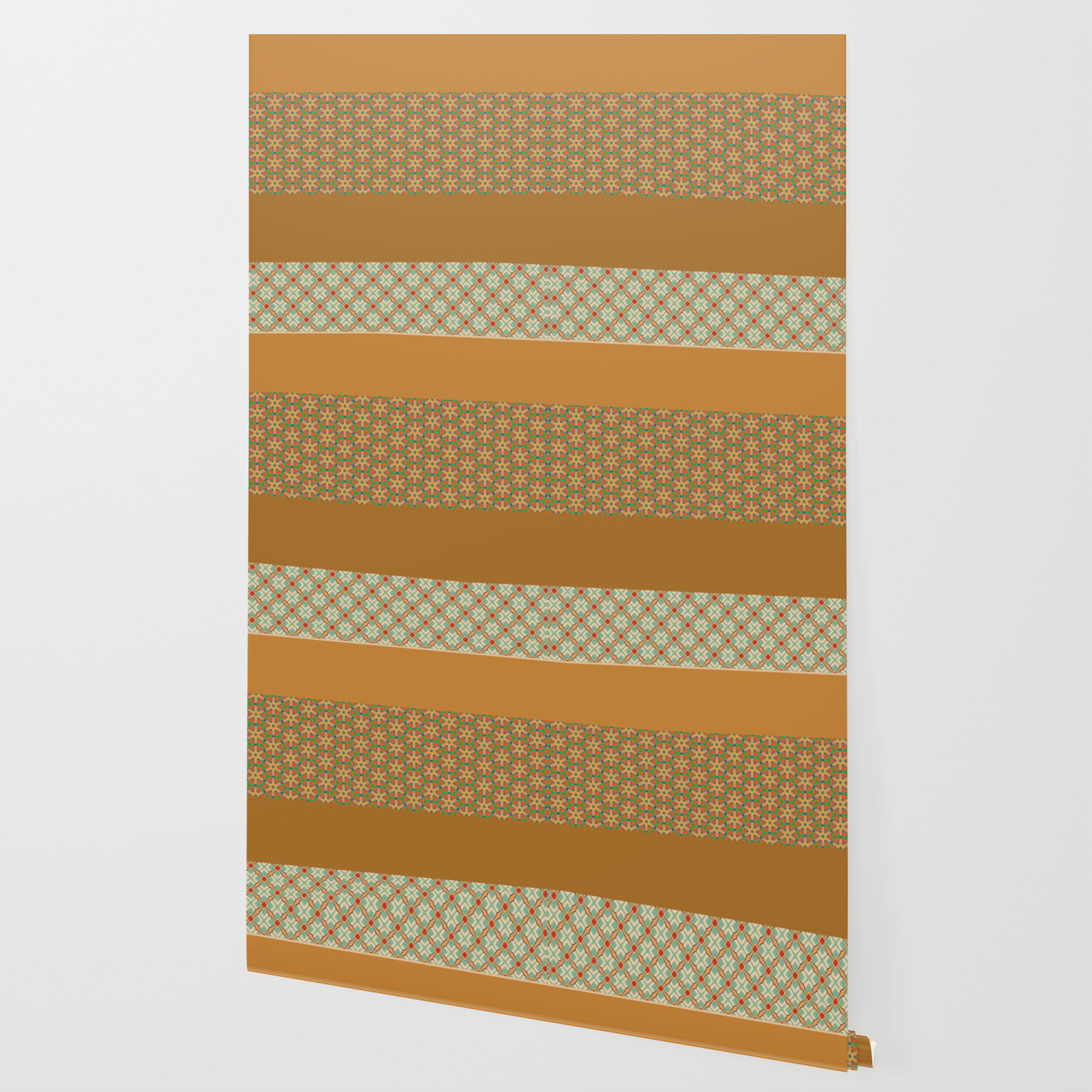 Caramel Vanilla Stripes Wallpaper By Calzadillapm Society6