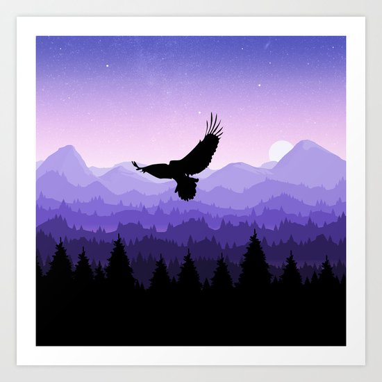 Eagle Skyline Art Print