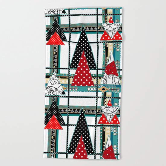 Art. Morning Fantasies . Patchwork Beach Towel