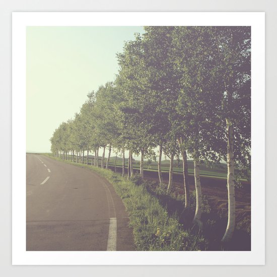 roadside trees Art Print