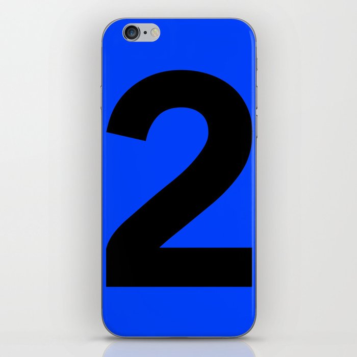 Number 2 (Black & Blue) iPhone Skin