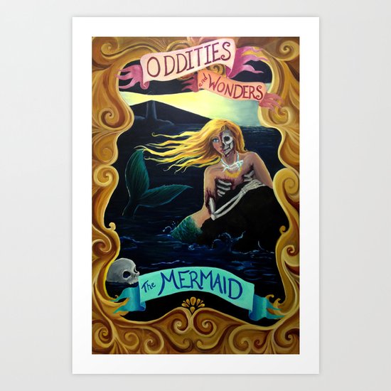 Carnival Sideshow - The Mermaid Art Print