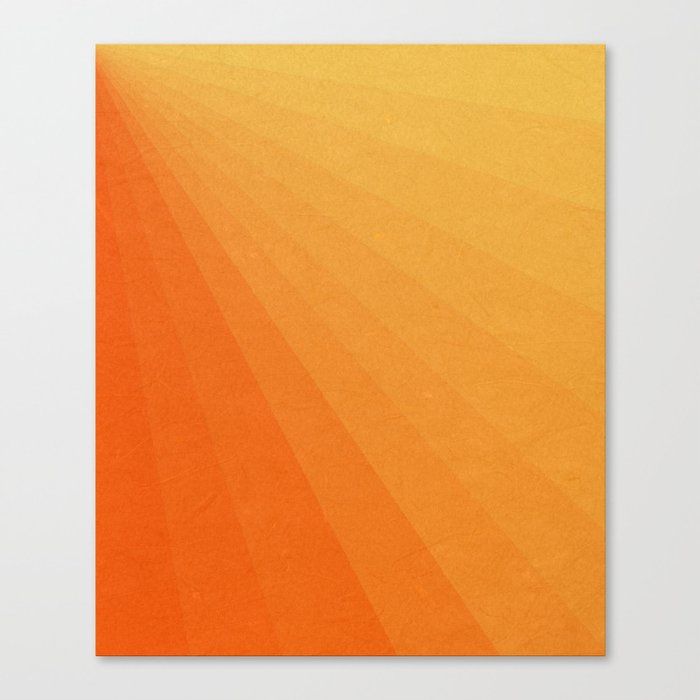 Shades of Sun - Line Gradient Pattern between Light Orange and Pale Orange Canvas Print
