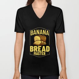 Banana Bread Recipe Chocolate Chip Nuts Vegan V Neck T Shirt