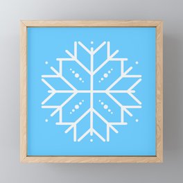 Snowflake - Blue Framed Mini Art Print