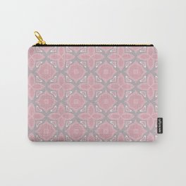 Fashionable pink and grey geometric pattern Carry-All Pouch