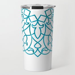 Turquoise Arabesque Travel Mug