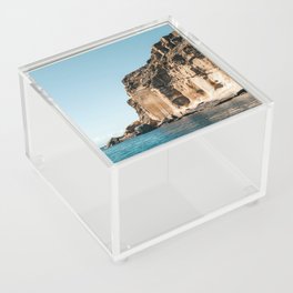 Mexico Photography - Tall Cliff By The Ocean Shore Acrylic Box