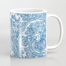 Blue Boho Paisley Pattern II Coffee Mug
