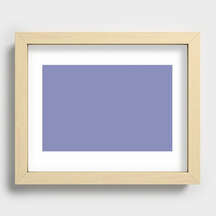 Soft Medium Blue-Purple Single Solid Color Coordinates with PPG Magical Moment PPG17-06 Color Crush Recessed Framed Print