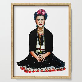 Frida Kahlo Mexican Artist Feminist Art Serving Tray