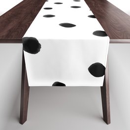 Watercolor Polka Dot (black/white) Table Runner