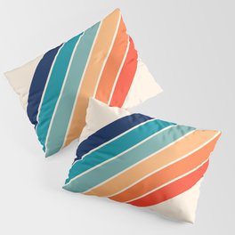 Karanda - 70s Style Classic Retro Stripes Pillow Sham
