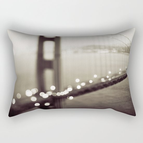 Meet Me In San Francisco (Black and White Edition) Rectangular Pillow