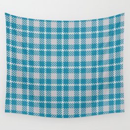 Cool Blue Tartan Plaid  Wall Tapestry