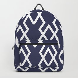 Navy and White Tessellation Line Pattern 19 Pairs DE 2022 Trending Color Singing the Blues DET576 Backpack