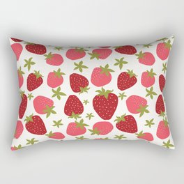 Modern Strawberry Summer Fruit Rectangular Pillow