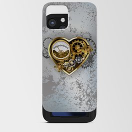 Steampunk Heart with Manometer iPhone Card Case