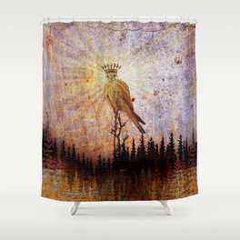 Crowned Eagle Digital Art Shower Curtain