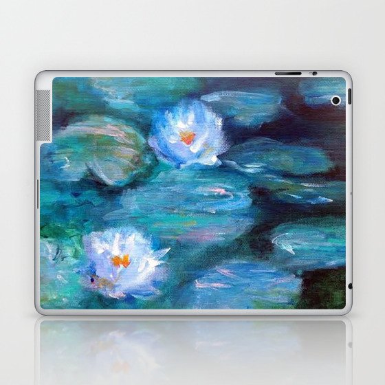Blue Water Lilies Laptop & iPad Skin