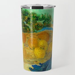 Vincent van Gogh - Still Life of Oranges and Lemons with Blue Gloves, 1889  Travel Mug