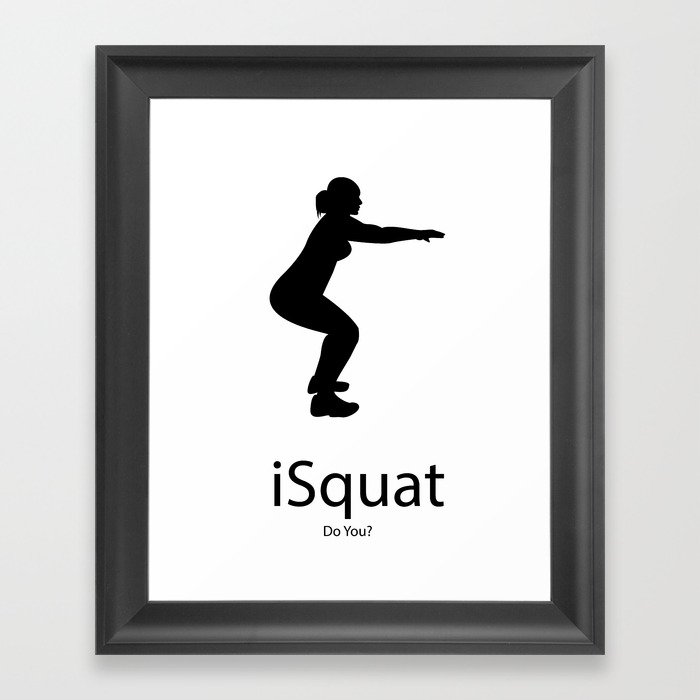 iSquat Framed Art Print