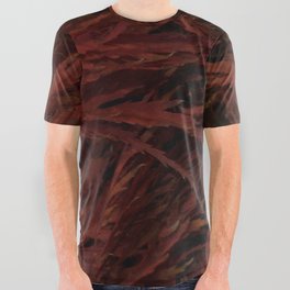 Brown All Over Graphic Tee