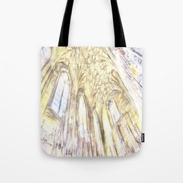 Edinburgh Cathedral Sketch Art Tote Bag
