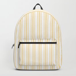 Trendy Large Buttercup Yellow Pastel Butter French Mattress Ticking Double Stripes Backpack | Mattress, Stripes, Doublestripes, Digital, Graphicdesign, Double, Buttercupyellow, Yellow, Butterandwhite, Yellowandwhite 