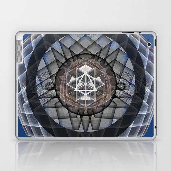 Mastery of the Merkaba Sacred Geometry Meditation Soul Travel Mandala Laptop & iPad Skin